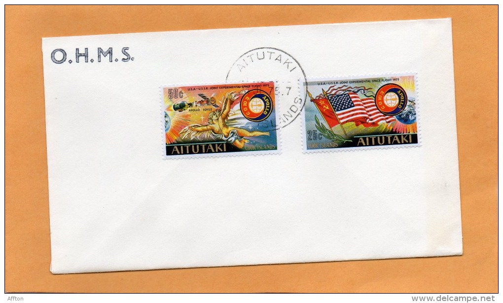 Aitutaki Apollo Soyuz 1975 FDC OHMS - Aitutaki