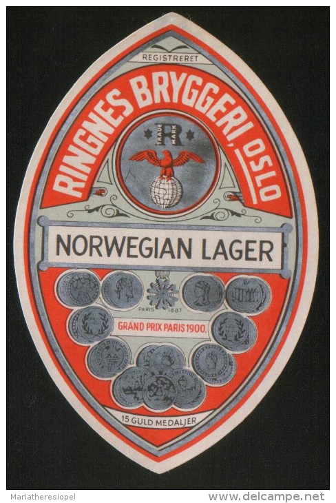 Norwegian Lager, Oslo Norway, Beer Label From 50`s. - Bier