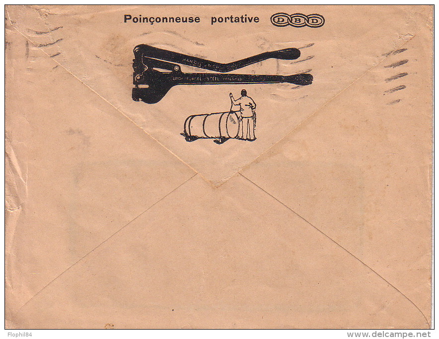 MARIANNE DULAC - N°692 2f BRUN - SEUL SUR LETTRE DE PARIS EN 1945 ENVELOPPE ILLUSTREE. - 1921-1960: Modern Period