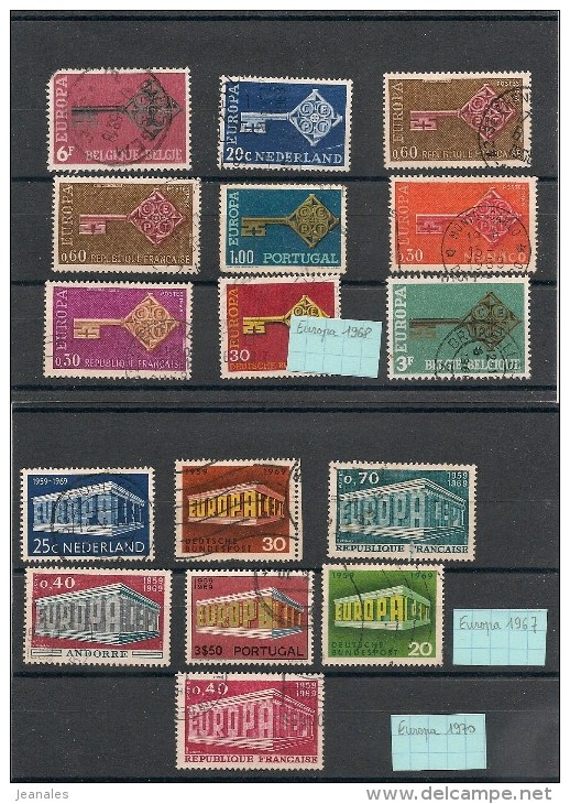 EUROPA 1966/1970 Lot De Timbres Oblitérés - Oblitérés