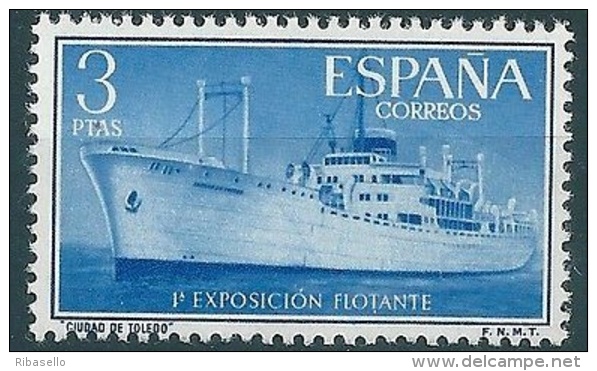 España 1956. Exposicion Flotante. Buque Ciudad De Toledo. Ed 1191. MNH. **. - Nuevos