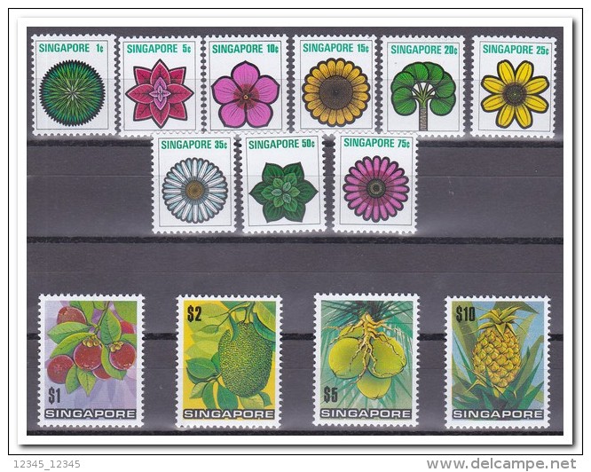 Singapore 1973, Postfris MNH, Flowers, Fruit - Singapore (1959-...)