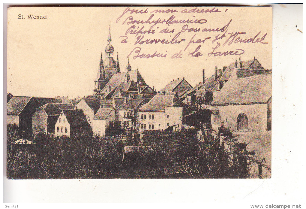 6690 SANKT WENDEL, Ortsansicht, 1920 - Kreis Sankt Wendel