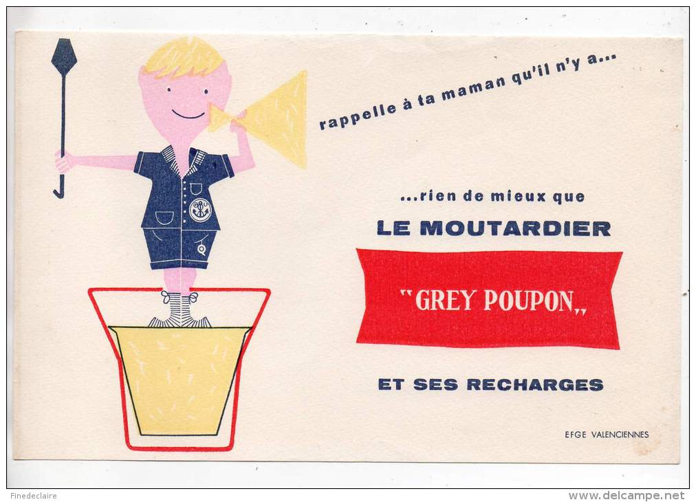 Buvard - Le Moutardier  Grey Poupon Et Ses Recharges - Moutardes