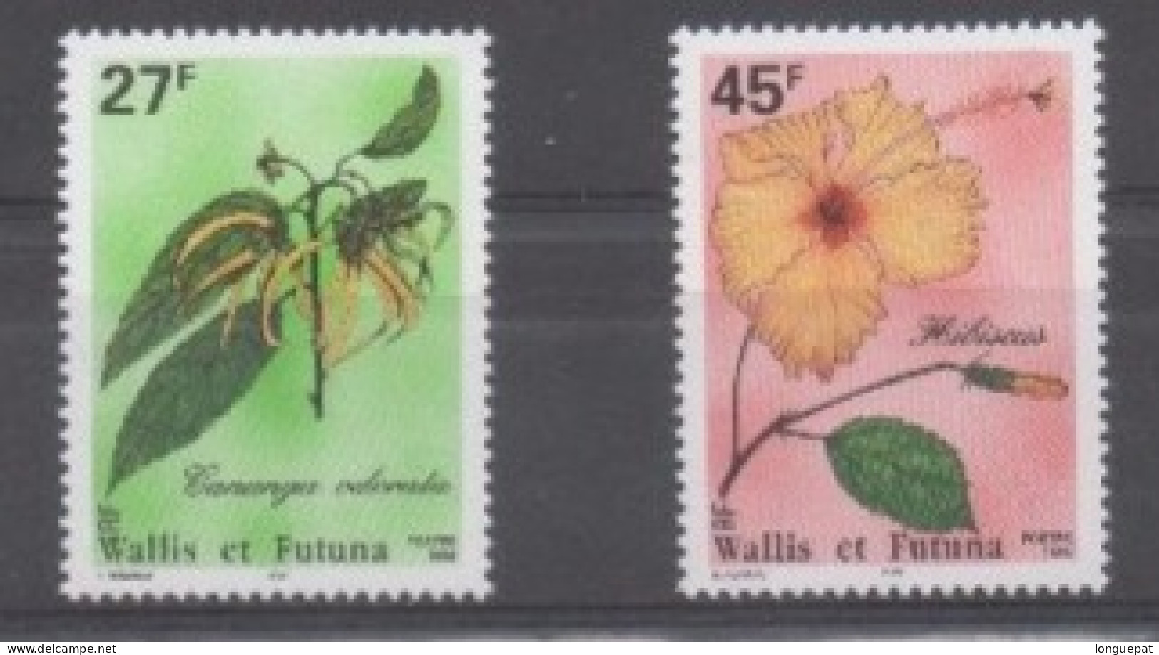 WALLIS Et FUTUNA  : Flore - Plante -  Fleurs Locales : Hibiscus, Cananga Odorata - - Unused Stamps