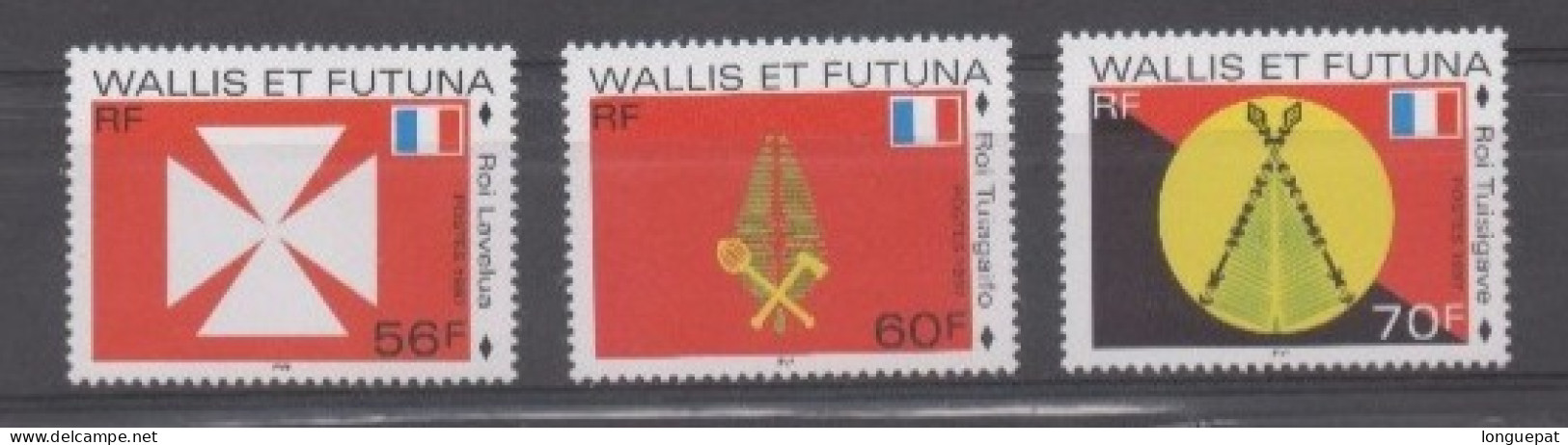 WALLIS Et FUTUNA  : Drapeaux Des Monarchies Wallisiennes Et Futuniennes : Roi Lavelua, Roi Tuiagaifo, Roi Tuisigave - - Neufs