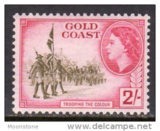 Gold Coast Ghana QEII 1952-4 Definitives 2/- Value, Lightly Hinged Mint - Gold Coast (...-1957)