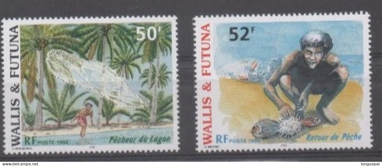 WALLIS Et FUTUNA  : La Pêche Au Lagon : Pêche à L'épervier, Retour De Pêche - Poisson - Sport - Métier - - Unused Stamps