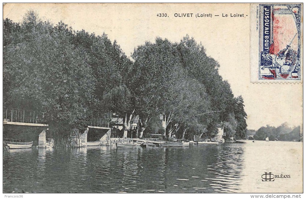 Lot de 52 cartes de OLIVET - Bords du Loiret - Toutes les cartes sont scannées -