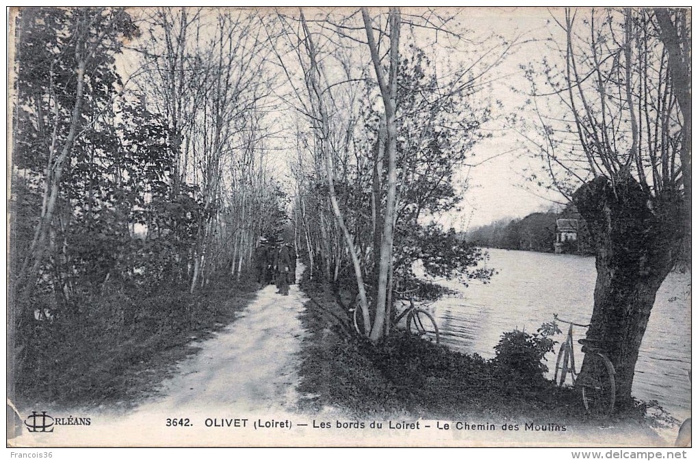 Lot de 52 cartes de OLIVET - Bords du Loiret - Toutes les cartes sont scannées -
