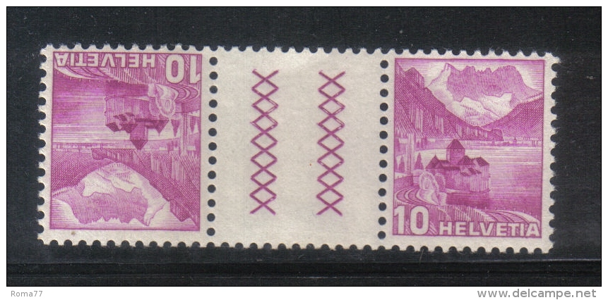 FRZ50C - SVIZZERA , Unificato N. S51AY Linguellato * Mint - Tête-bêche