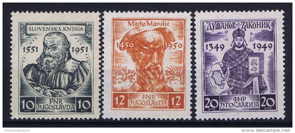 YUGOSLAVIA:   Mi Nr  668 - 670  MNH/** Sans Charnière  Postfrisch - Ungebraucht