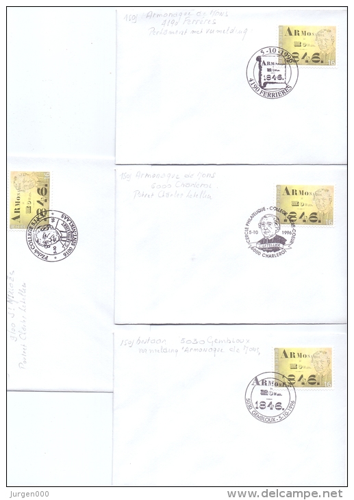 België -150 Jaar "Armonaque De Mons" - FDC's - 5/10/1996 (RM9804) - Andere & Zonder Classificatie