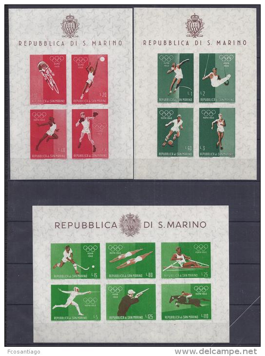 JUEGOS OLIMPICOS -SAN MARINO 1960- Yvert#H8/10**  Precio Cat&euro;22 - Winter 1960: Squaw Valley