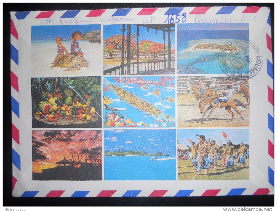 Nouvelle Caledonie Lettre Recommande De Noumea Magenta 1993 Pour Monaco - Cartas & Documentos