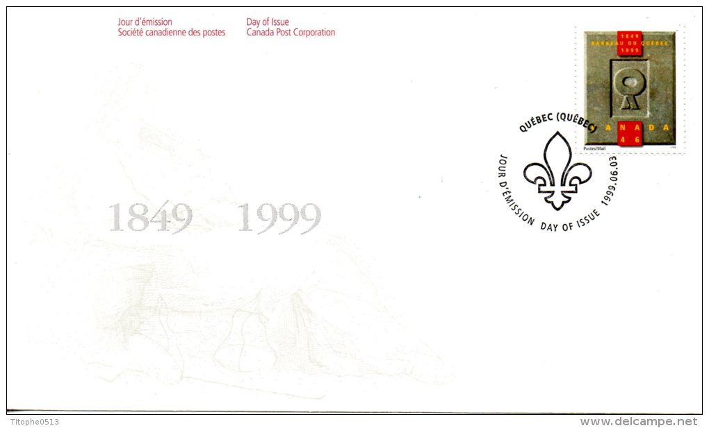 CANADA. N°1662 De 1999 Sur Enveloppe 1er Jour. Barreau Du Québec. - 1991-2000