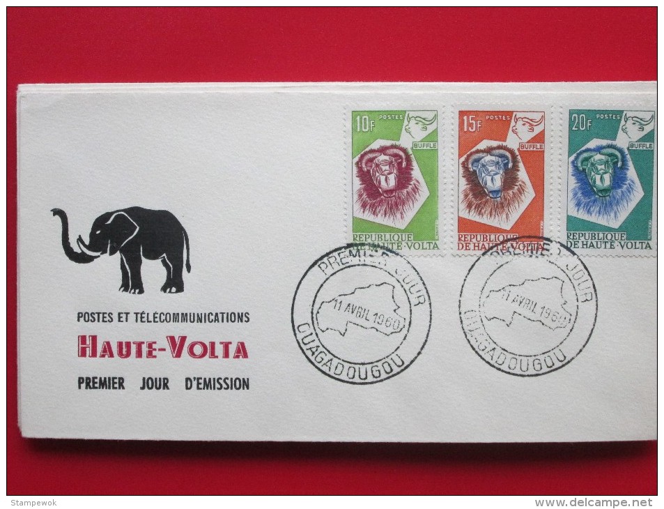 1960 Upper Volta - Tribal Masks Definitives - All 18 Values On 7 FDCs - Upper Volta (1958-1984)