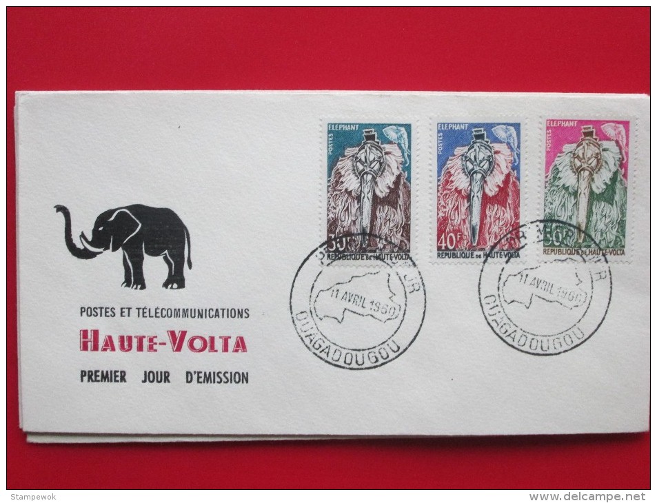 1960 Upper Volta - Tribal Masks Definitives - 3 Values (30f, 40f, 50f) On FDC - Alto Volta (1958-1984)