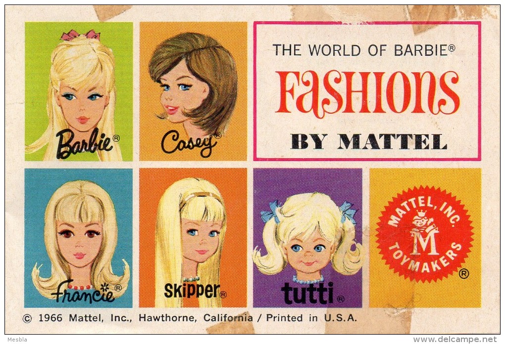 PETIT  LIVRET  PUBLICITAIRE -  BARBIE  -  The World Of Barbie -  Fashions By Mattel - Barbie