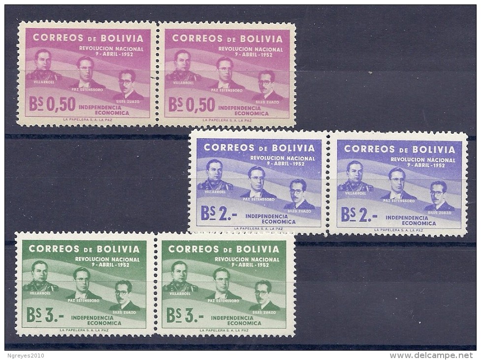 150024539  BOLIVIA  YVERT    Nº 343/345/346  */MNH - Bolivia