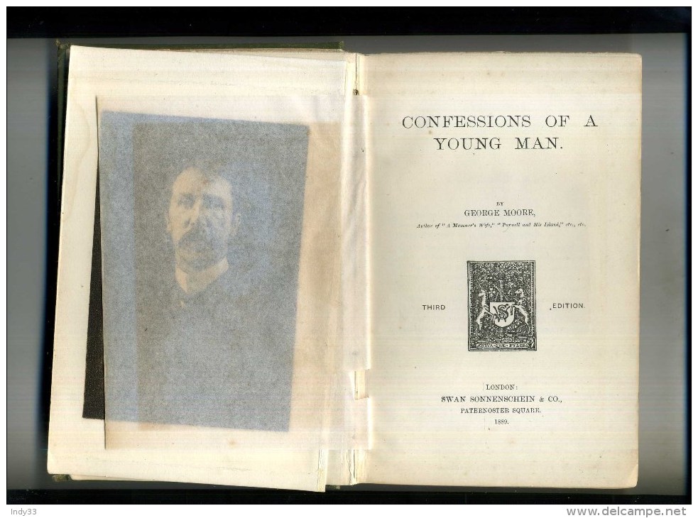 - CONFESSIONS OF A YOUNG MAN . BY GEORGE MOORE . LONDON 1889 . FRONTISPICE A L'EAU FORTE . - Autres & Non Classés