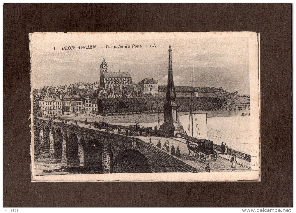 CPA  --  DPT 41  --  BLOIS  ANCIEN  --  VUE  PRISE  DU  PONT  -- ANIMEE  --  LL......... - Blois