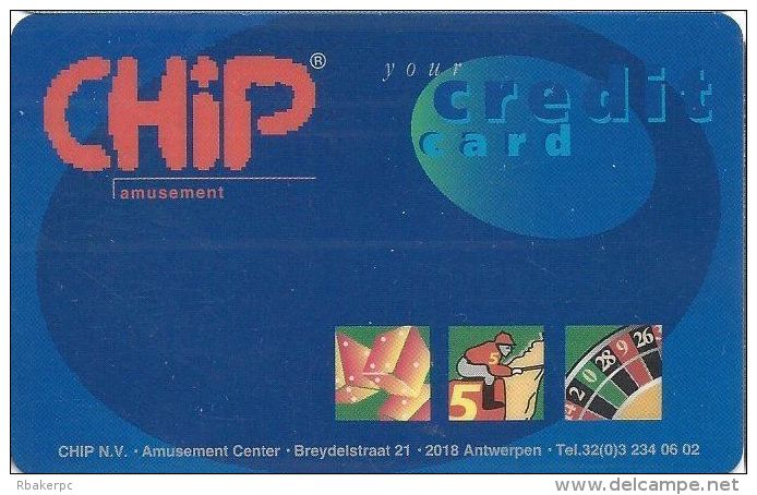 CHiP Amusement Center Credit Card From Belgium    .....[FSC]..... - Casino Cards