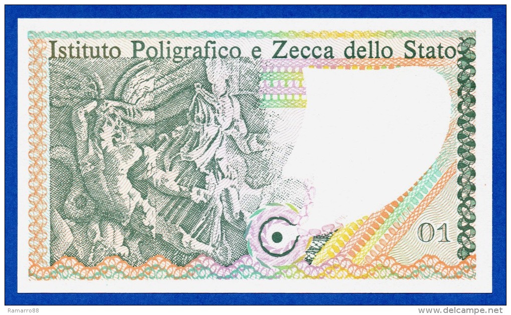 Italy I.P.Z.S. "Volto Femminile" Specimen Test Note Istituto Poligrafico E Zecca Di Stato UNC - Specimen