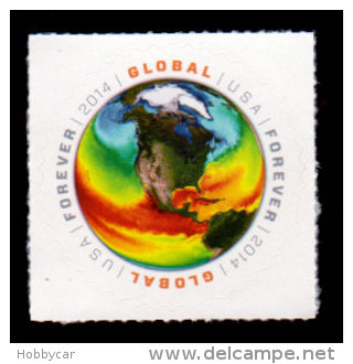 USA, 2014, Scott #4893, Sea Surface Temperatures, Global Forever Rate $1.15, MNH, VF - Unused Stamps