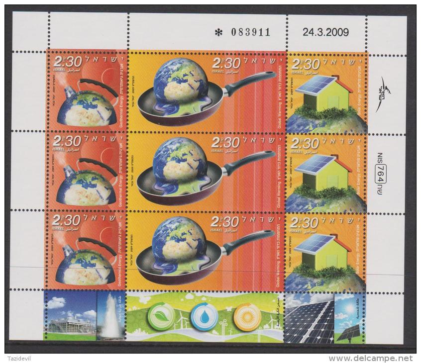 ISRAEL - 2009 Environmental Quality Sheetlet. Scott 1778. MNH ** - Unused Stamps (with Tabs)