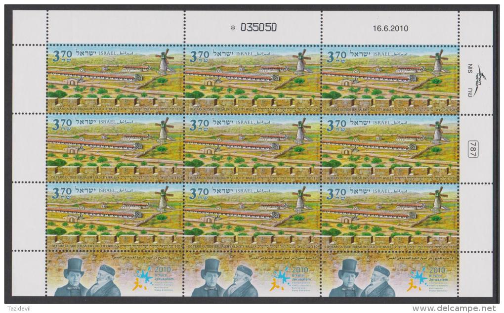 ISRAEL - 2010   Settlement Sheetlet Of Nine. Scott 1827. MNH ** - Neufs (avec Tabs)