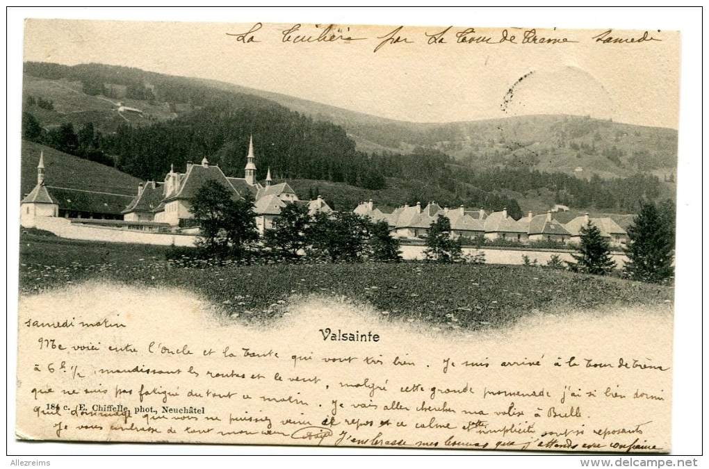 Carte  Suisse  :  VALSAINTE   Panorama    1903   A   VOIR   !!!! - Vals