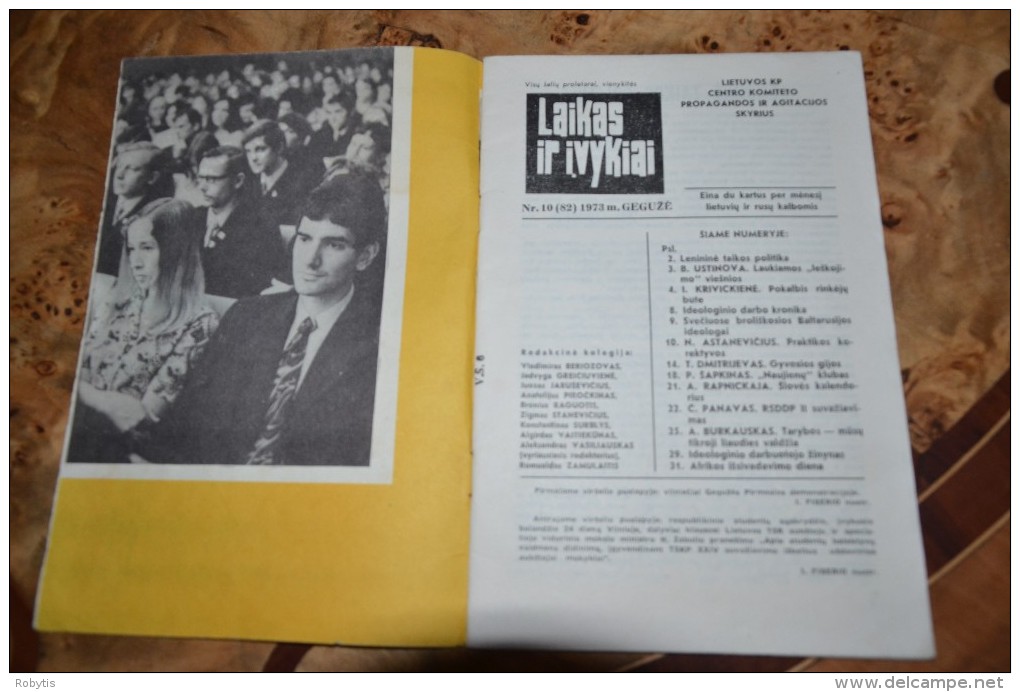 Litauen Lithuania Soviet Propaganda Magazine   " Laikas Ir Ivykiai "1973 Nr.10 - Magazines