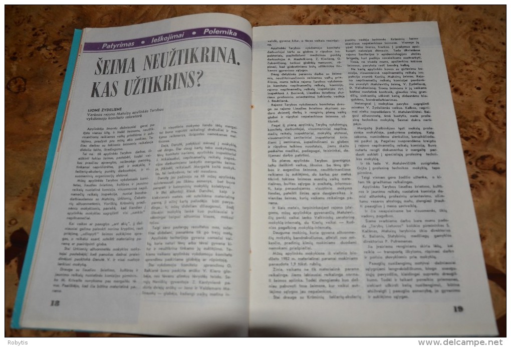 Litauen Lithuania Soviet propaganda magazine   " Tarybu darbas "1983 nr.6