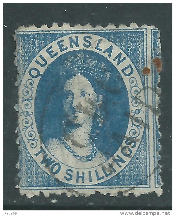Queensland  N° 36 O  2 S. Bleu,   Léger Piquage à Cheval, Oblitération Légère, Dentelure Faible Et Irrégulière Sinon TB - Oblitérés