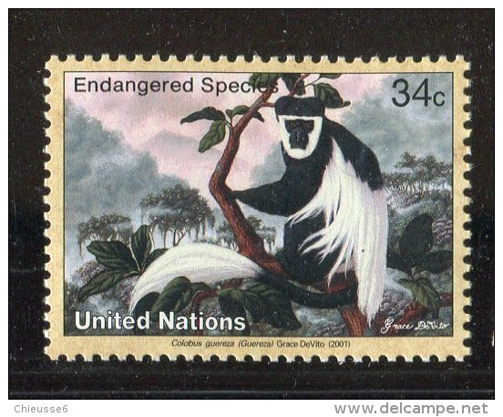 (cl. 4 - P.45)  Nations Unies - New York ** N° 842 (ref. Michel Au Dos)  - Singe : Colobus - - Ungebraucht