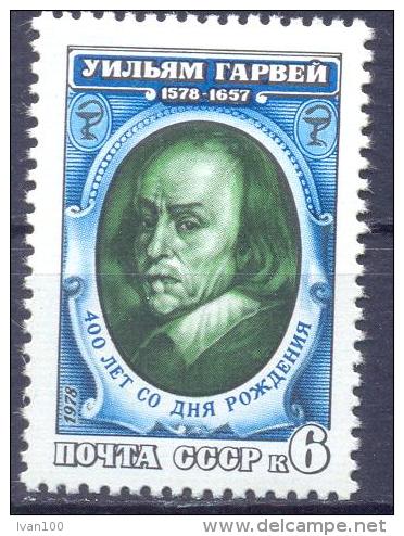 1978. USSR/Russia. Willyiam Harvey, Scientist, 1v, Mint/** - Neufs