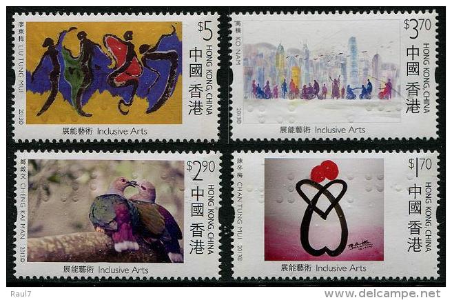 HONG KONG 2013 - Inclusive Arts, Timbres En Braille - 4val Neufs // Mnh - Unused Stamps