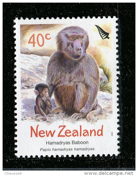 (cl. 4 - P.51) Nelle Zélande ** N° 2056 (ref. Michel Au Dos)  - Singe : Le Babouin - - Unused Stamps