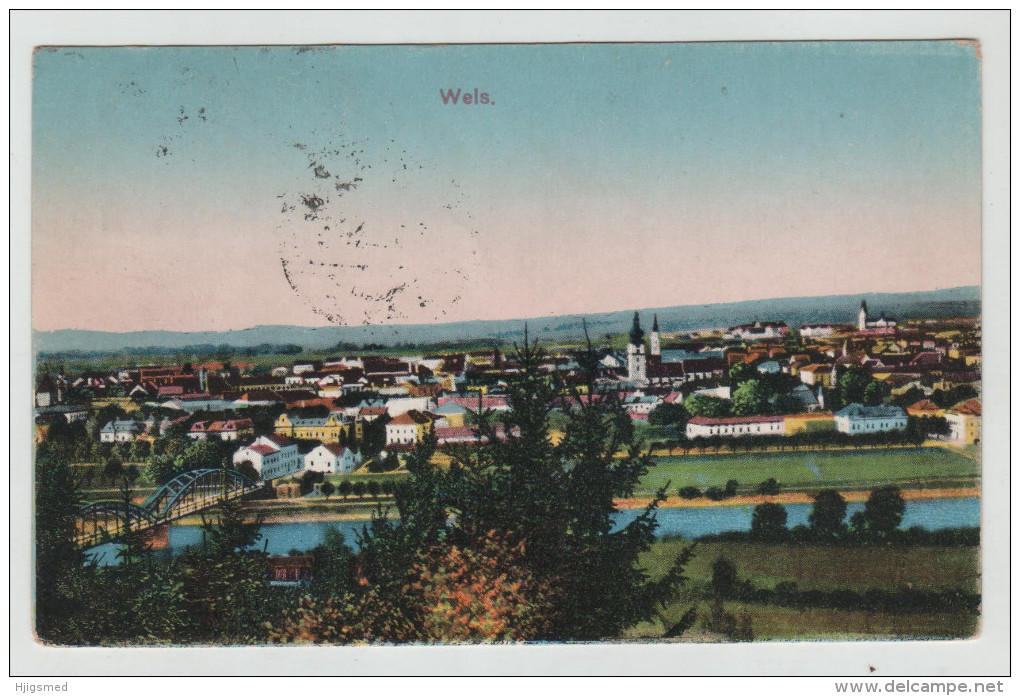 Europe Austria Österreich Oberösterreich Wels Total Kirche River Bridge Post Card Postkarte Karte Carte Postale POSTCARD - Wels