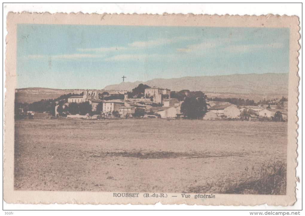 CP ROUSSET Vue Générale (13 Bouches Du Rhône) Obliteration ROUSSET 15/9/1950 Marianne GANDON - Rousset