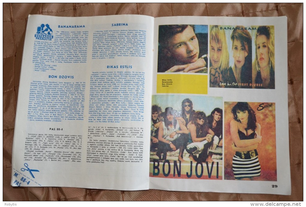 Litauen Lithuania Magazine Student 1988 nr. 4  BON JOVI   SABRINA   BANANARAMA