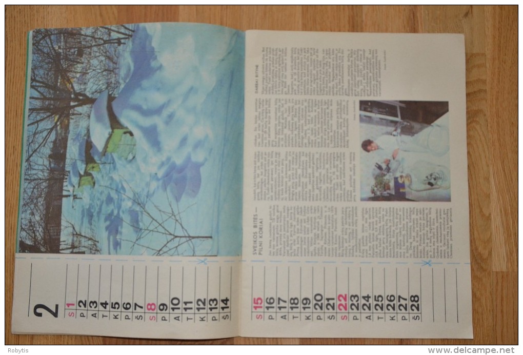 Litauen Lithuania Magazine  1987 Calendar - Magazines