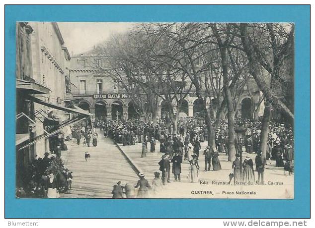 CPA Rassemblement Sur La Place Nationale CASTRES 81 - Castres