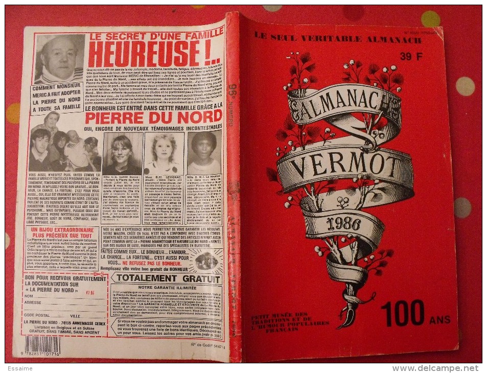 Almanach Vermot 1986. Reliure Brochée. 360 Pages. Gravures, Publicités, Humour, - Humour