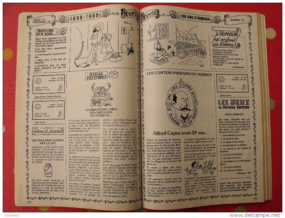 Almanach Vermot 1986. Reliure Brochée. 360 Pages. Gravures, Publicités, Humour, - Humour