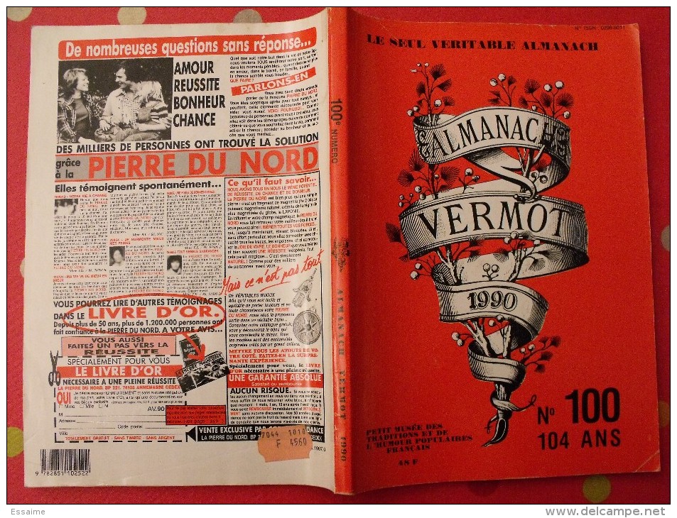 Almanach Vermot 1990. Reliure Brochée. 360 Pages. Gravures, Publicités, Humour, - Humor