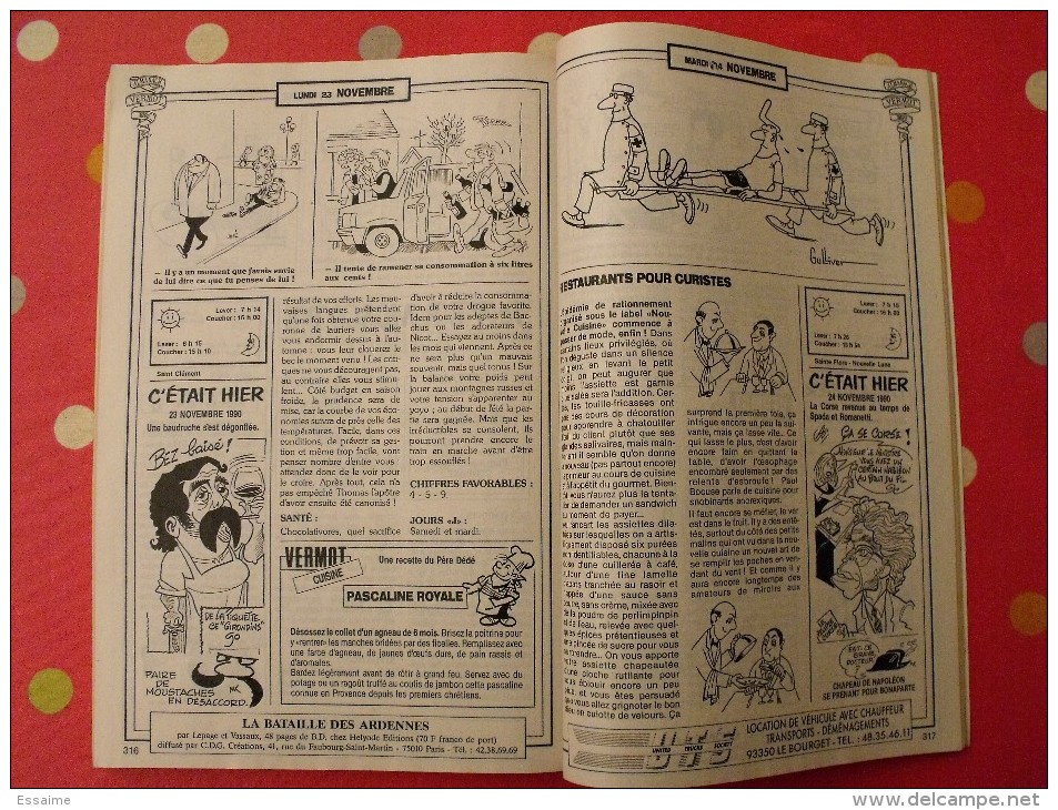 Almanach Vermot 1992. Reliure Brochée. 360 Pages. Gravures, Publicités, Humour, - Humour