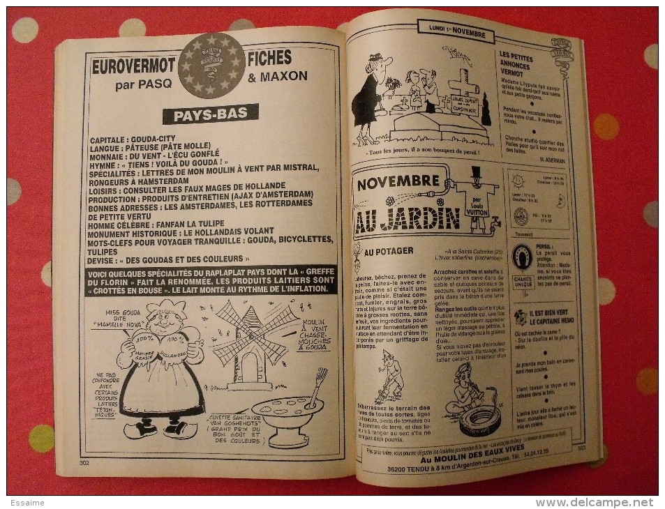 Almanach Vermot 1993. Reliure Brochée. 360 Pages. Gravures, Publicités, Humour, - Humor