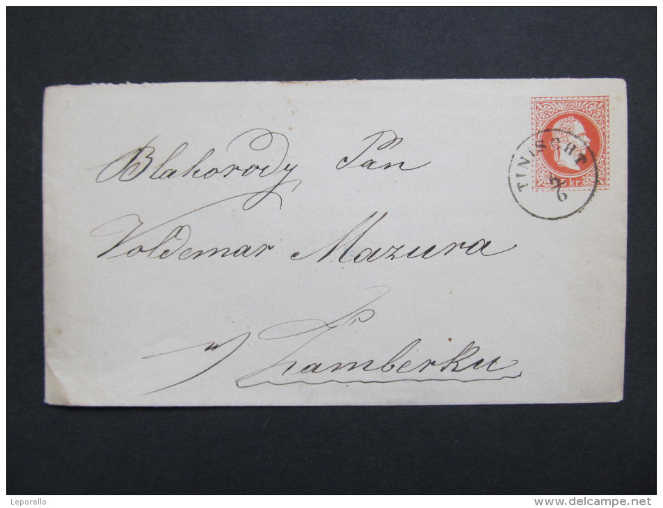 GANZSACHE Tinischt - Zamberk Senftenberg   //// D*18207 - Briefe U. Dokumente